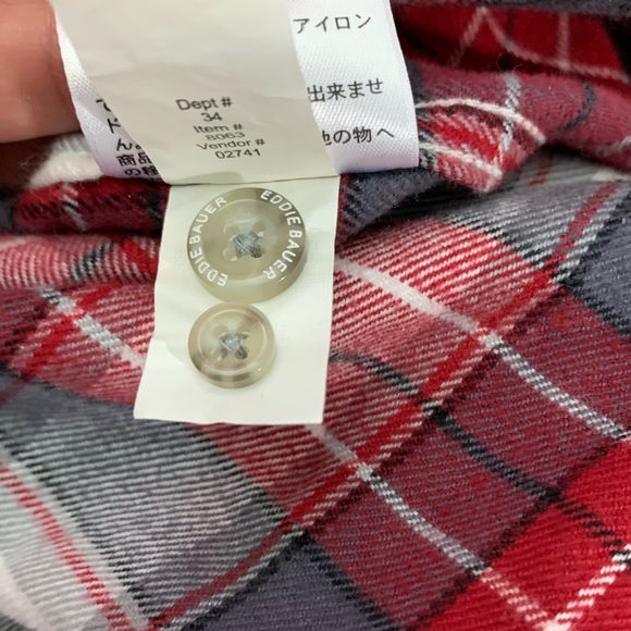 Eddie Bauer Long Sleeve Button Down Flannel - Picture 5 of 5